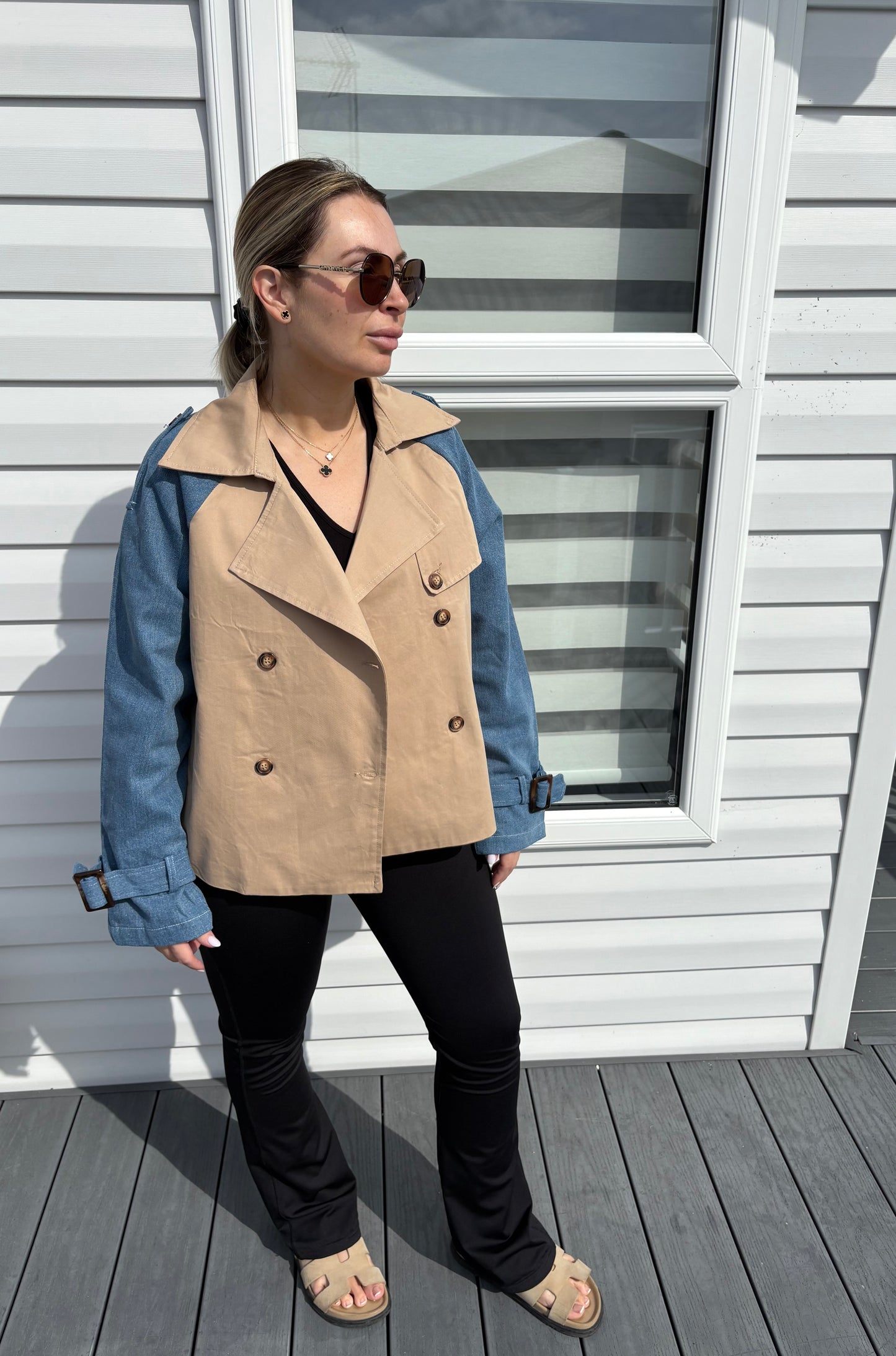Ava Jacket with Jean Arms- cream