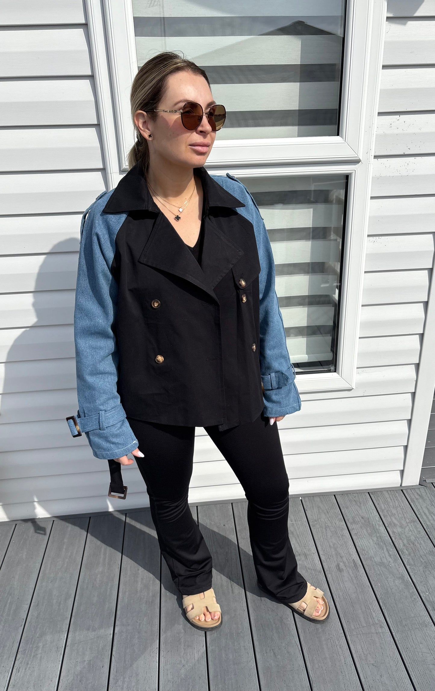Ava Jacket with Jean arms- black