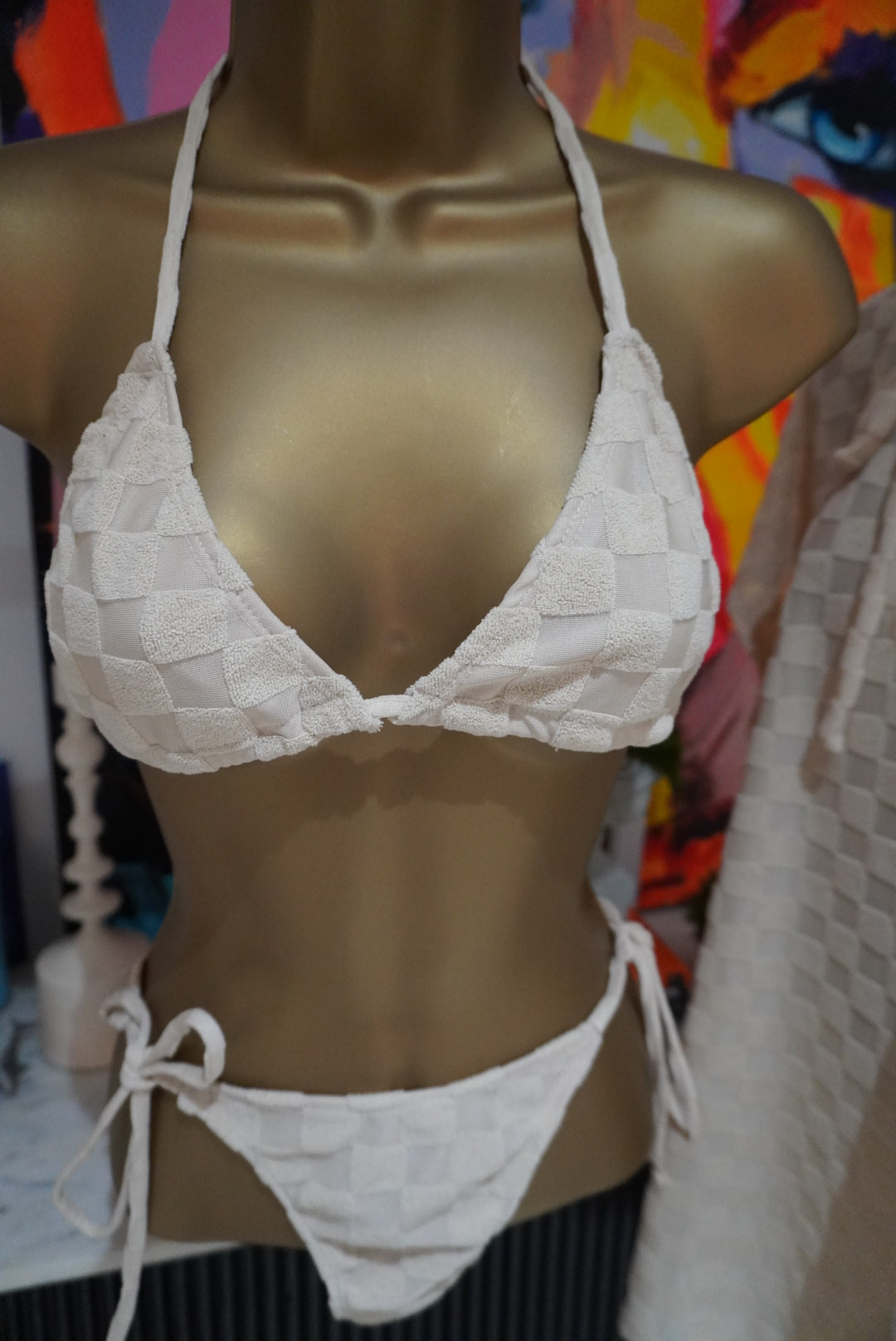 Ibiza Towelling Set- Coverup and Bikini - Beige