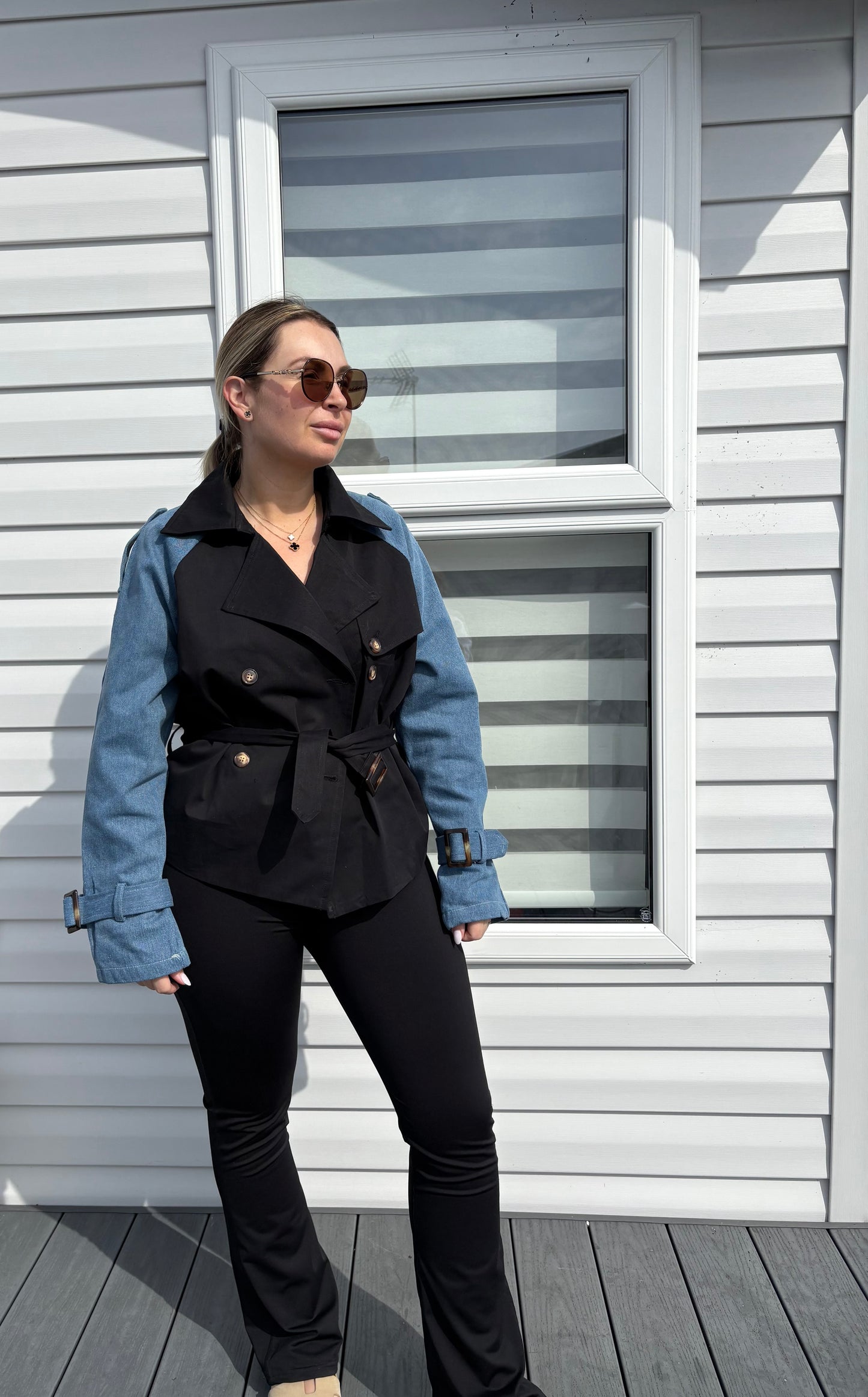 Ava Jacket with Jean arms- black