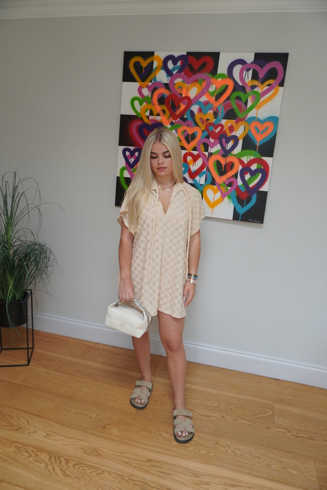 Ibiza Towelling Poncho Coverup - Beige