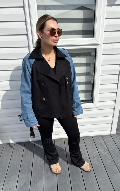 Ava Jacket with Jean arms- black