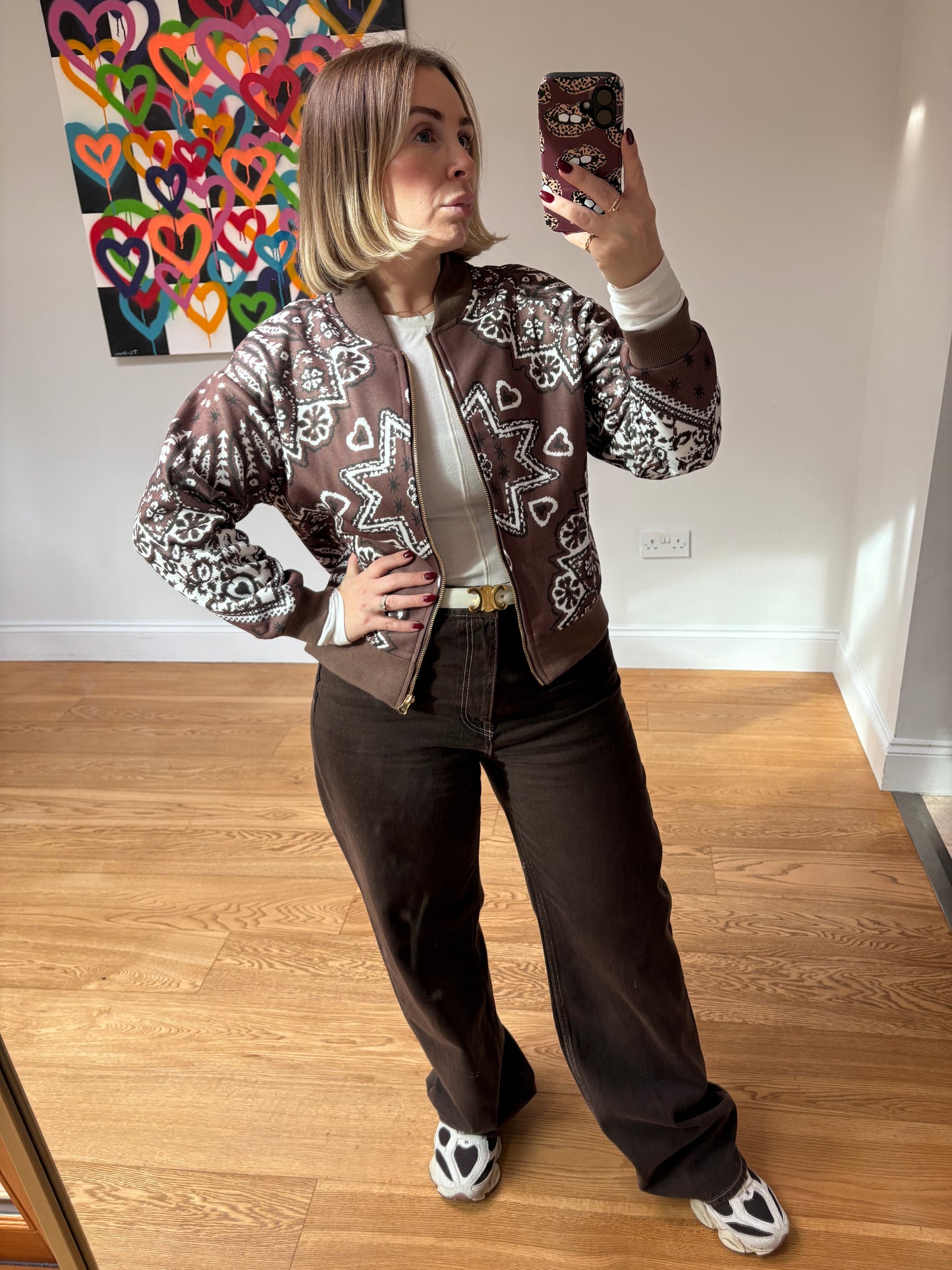 Bandana Cardigan- Brown